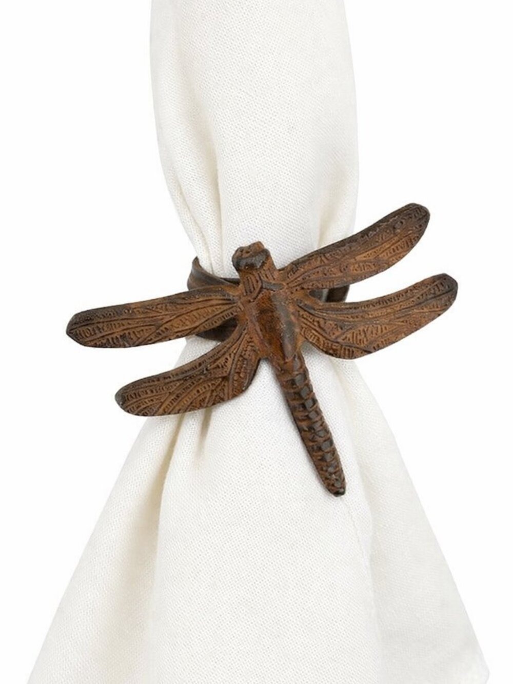 Iron Dragonfly Napkin Rings Set of Four